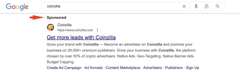 coinzilla google ads ppc