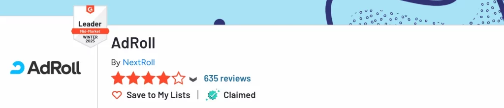 8. AdRoll: Best Demand Side Platform for Multi-Channel Retargeting customer reviews