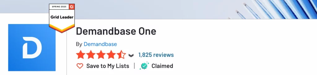 9. Demandbase One: Best Demand Side Platform for B2B Account-Based Marketing customer reviews
